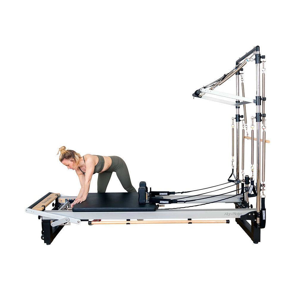 Pilates Reformer with Tower  Align Pilates Reformer With Half Cadillac –  PIS Fitness