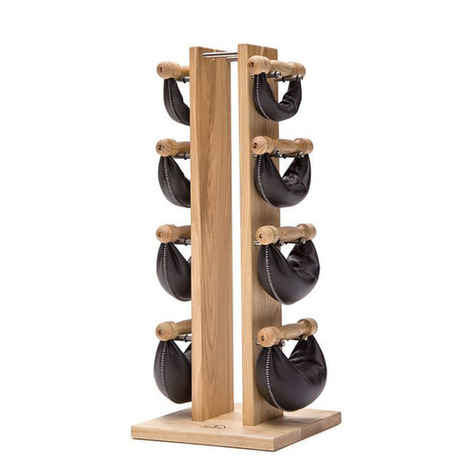 Swing Tower is a storage tower for your swingbells by NOHrD, made entirely out of solid wood.