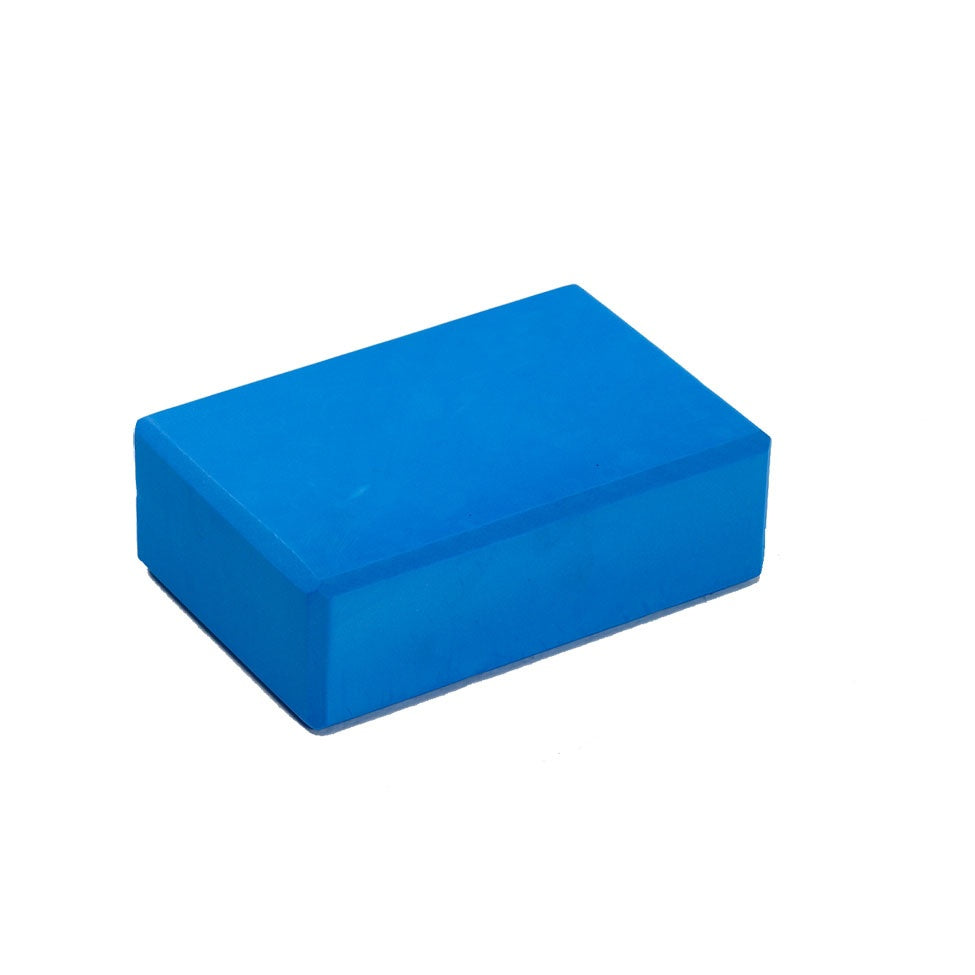 spongy rubber yoga block.