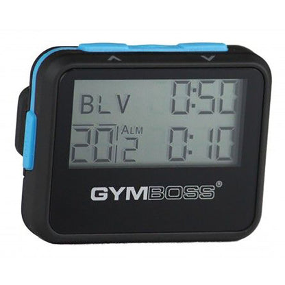 Gymboss Intervaltimer en stopwatch zilver/geel metallic hoogglans Gymboss Intervaltimer en stopwatch zilver/geel metallic hoogglans