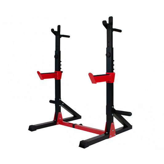 Robust, minimal squat rack that can also be used for bench presses.