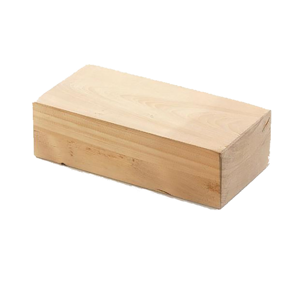 solid, wooden yoga block.