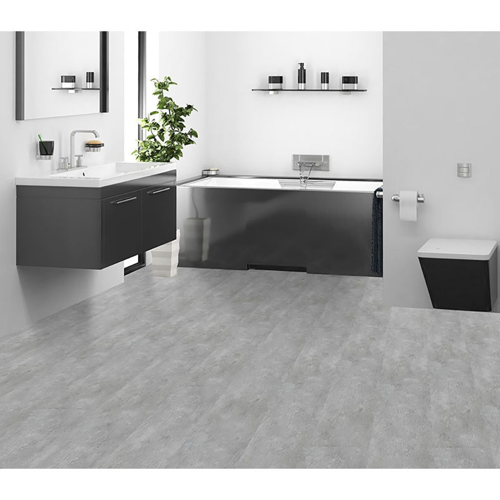 Vinyl flooring is used in the reception area and changing rooms, where you need something waterproof but is also easily cleanable.